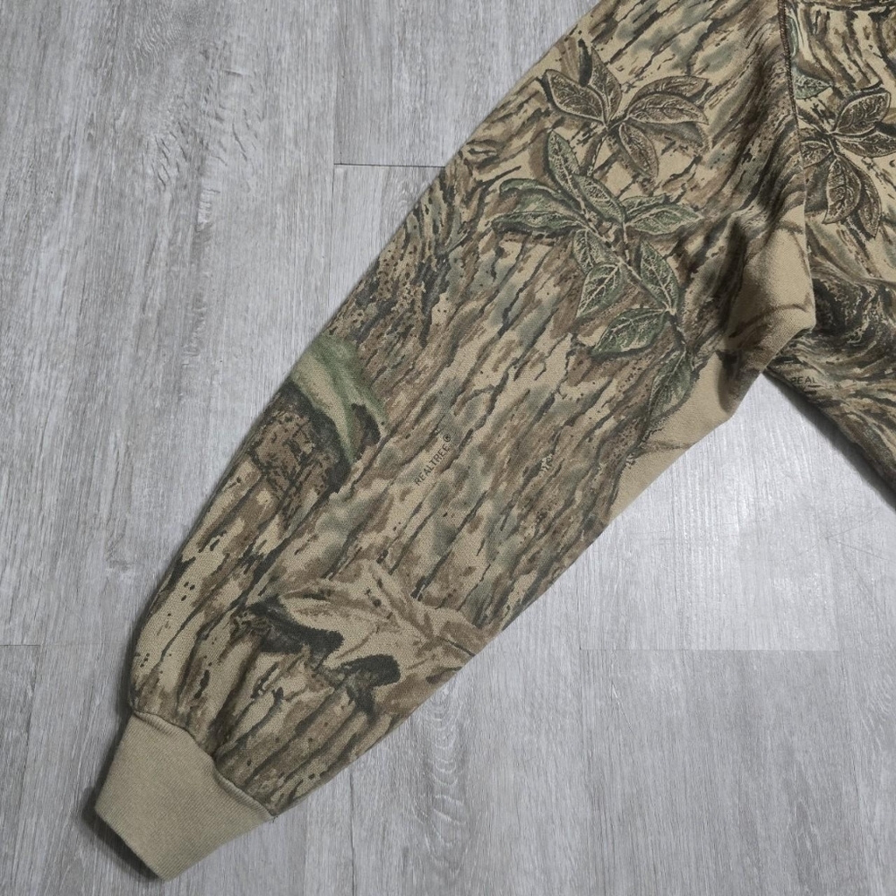 Vintage 80s Liberty RealTree Camo Pullover Sweatshirt Crewneck Mens Large - Picture 5 of 6